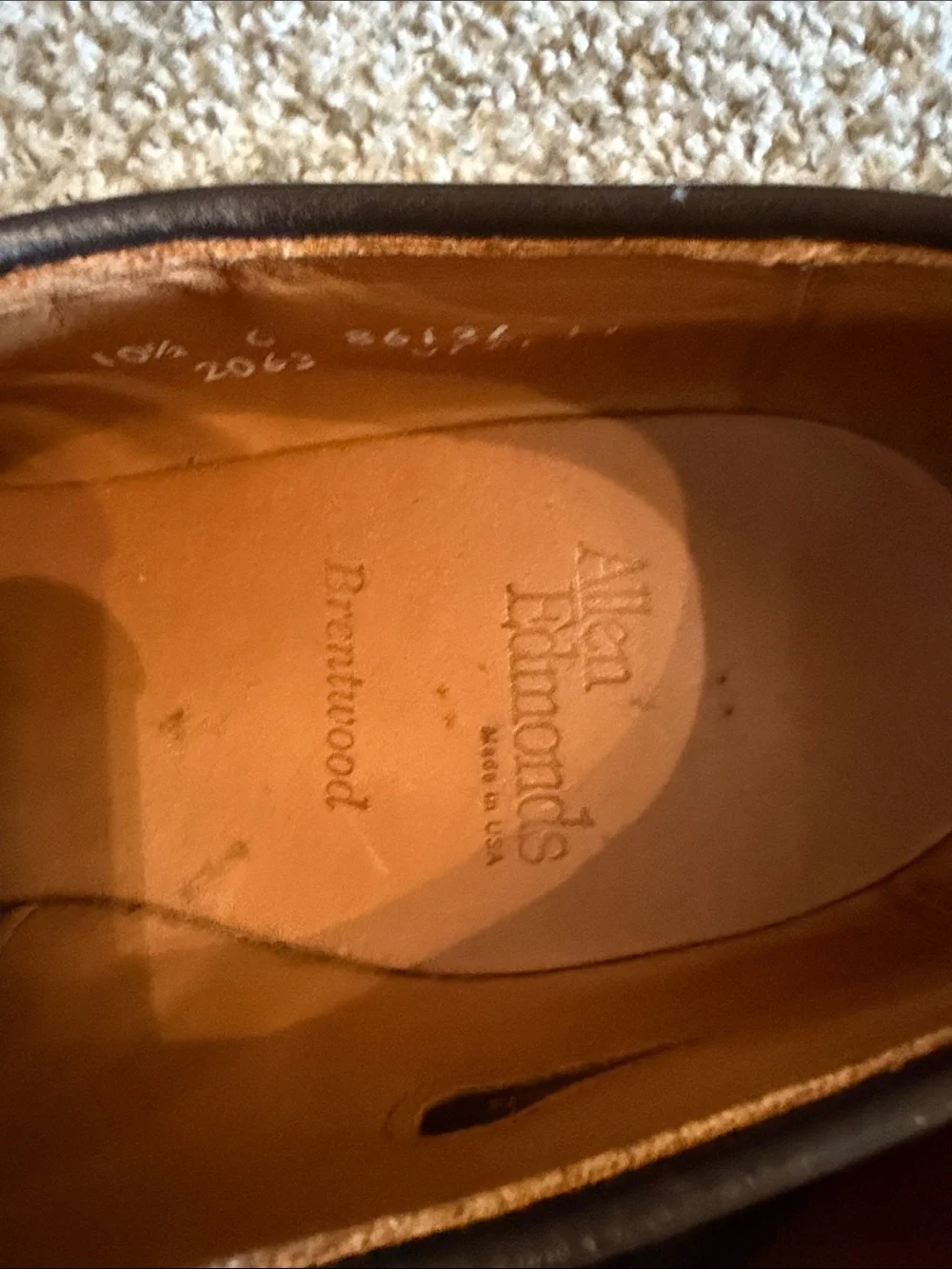 Allen Edmonds Walnut Leather Bond Street Cap Toe Oxfords 10.5